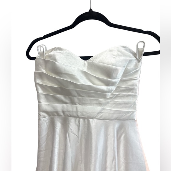 NWOT Lulus Khalida White Satin Strapless Bridal Gown $298 MSRP Estimated Small - Picture 9 of 12